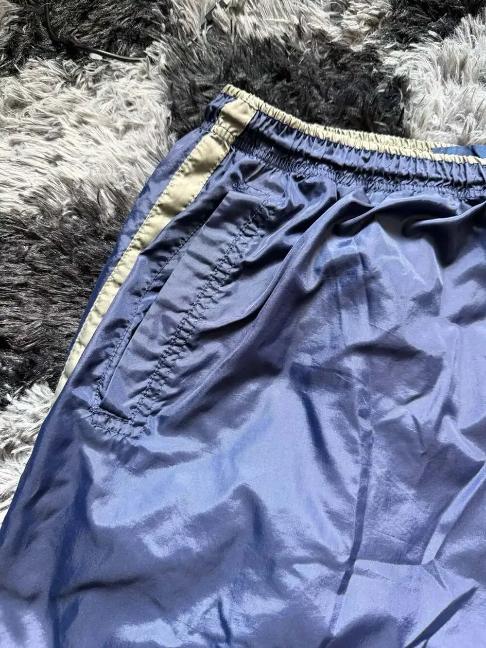 Spalding Athletic Vintage 90s Navy Blue Nylon Windbreaker Track Pants